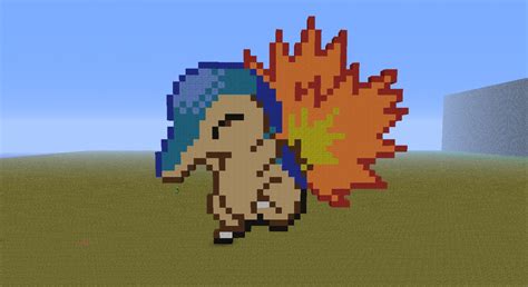 Cyndaquil from Pokemon Pixel Art Minecraft Map