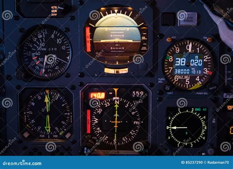 Aircraft Cockpit Instruments Stock Photo - Image of aircraft, basic ...