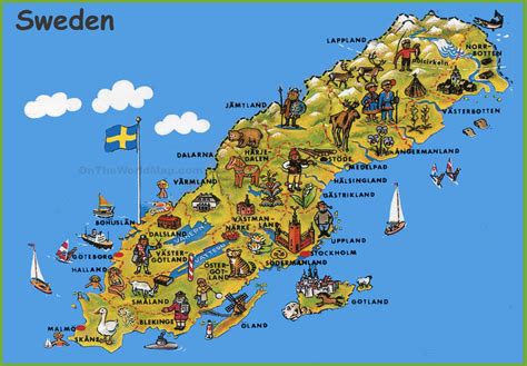 Sweden tourist map - Ontheworldmap.com