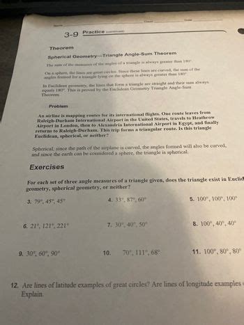 Answered: For each set of three angle measures of… | bartleby