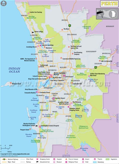 Perth Map | Map of Perth, Australia - Maps Of World