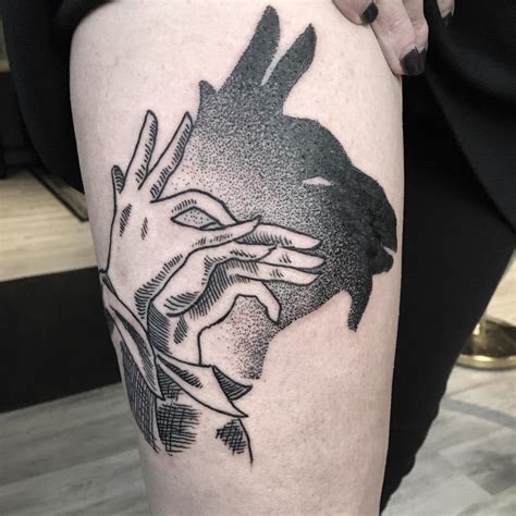 Shadow goat tattoo - Tattoogrid.net