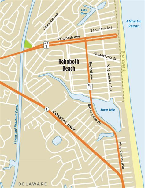 Map of Bethany Beach, DE | Visit Delaware Beaches | VisitDEbeaches.com