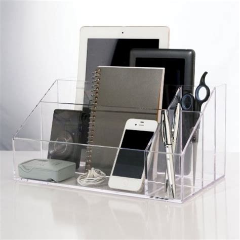 Acrylic Clear Desktop & Electronic Organizer Storage Holder Desk For ...