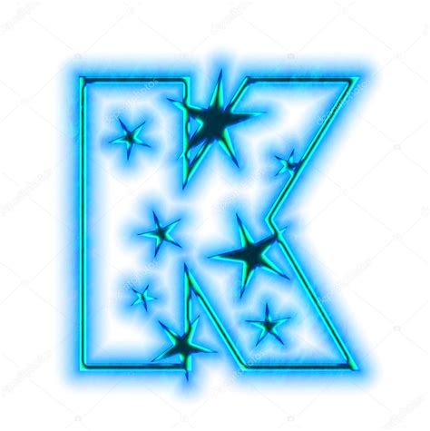 Christmas star font - letter K — Stock Photo © silverkblack #1427950