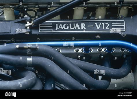 Jaguar V12 engine in Silk Cut Jaguar XJR-11 endurance racing coupe 1990 Stock Photo - Alamy