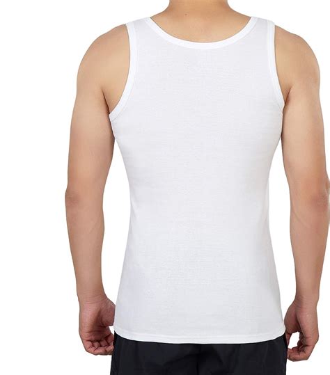 YOUCHAN Mens Vest Tops Pack of 5 Tank Tops Fitted 100% Cotton Basic ...