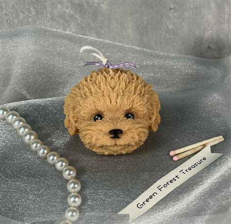 Cute Puppy Shaped Candle, Teddy Dog Head Candle, Poodle Candle, Cute Bichon Head Candle, Puppy ...