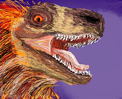 Velociraptor with Feathers by Kelkis on DeviantArt