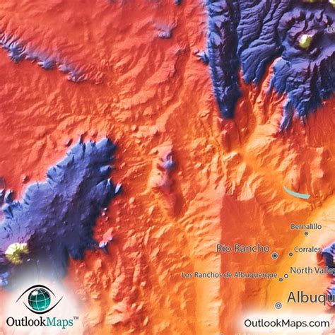 Topographical New Mexico State Map | Colorful Physical Terrain