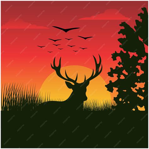 Premium Vector | Deer hunting logo