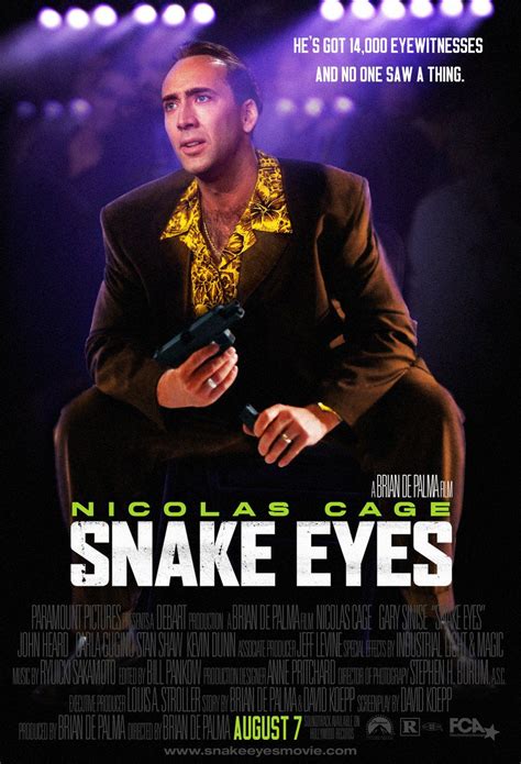 "Ojos de Serpiente" ("Snake Eyes", 1998). Dir. Brian de Palma. Stars: Nicolas Cage, Gary Sinise ...