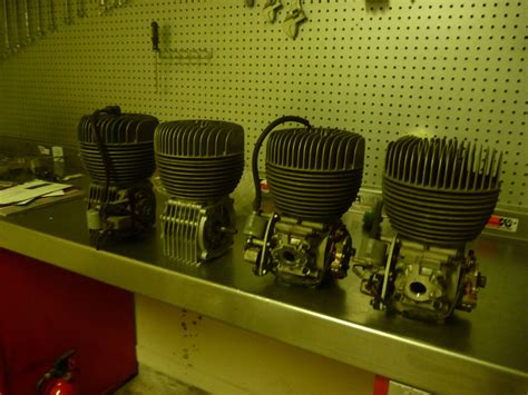 Four Yamaha 100cc Kart Race engines. Two Rotary valve and two rare Reed ...