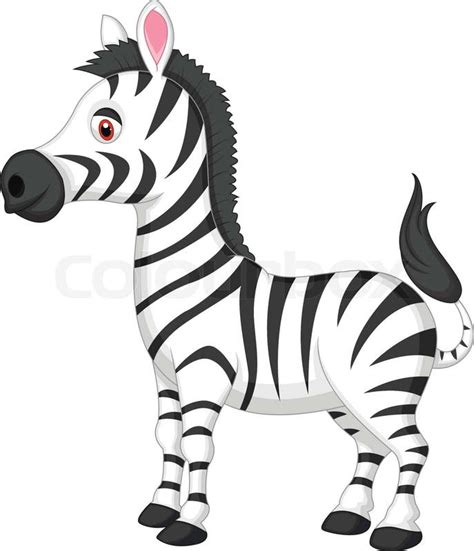 Cute zebra cartoon | Stock Vector | Colourbox