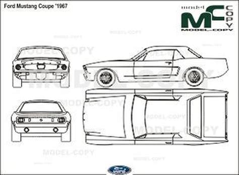 Ford Mustang Coupe '1967 - 2D drawing (blueprints) - 40444 - Model COPY - English