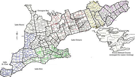 Map Of Ontario Counties And Districts