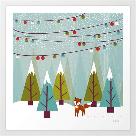 Winter Art Print by Kakel | Society6