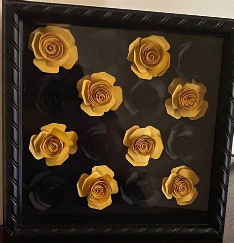 Customizable Shadow Box With Flowers - Etsy