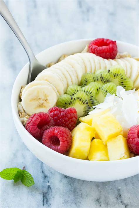 Fruit and Oatmeal Breakfast Bowl - Dairy Free Recipe Oatmeal Recipe