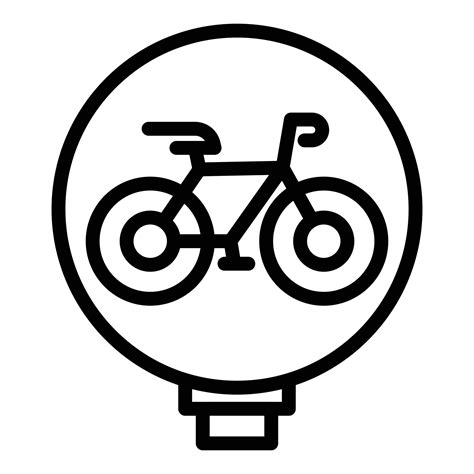 Bike road sign icon outline vector. Share transport 15226111 Vector Art ...