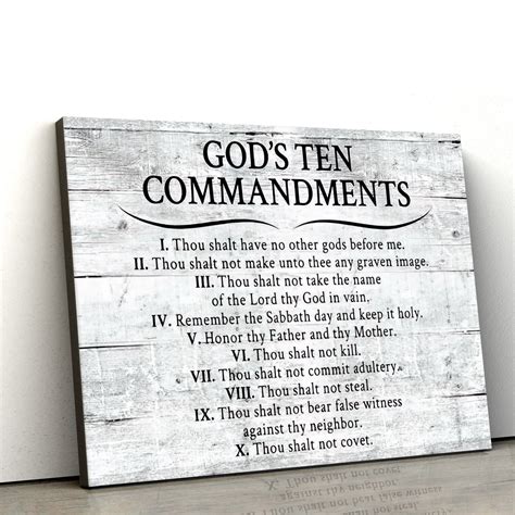 10 Commandments Of Jesus Canvas Wall Art - Ciaocustom