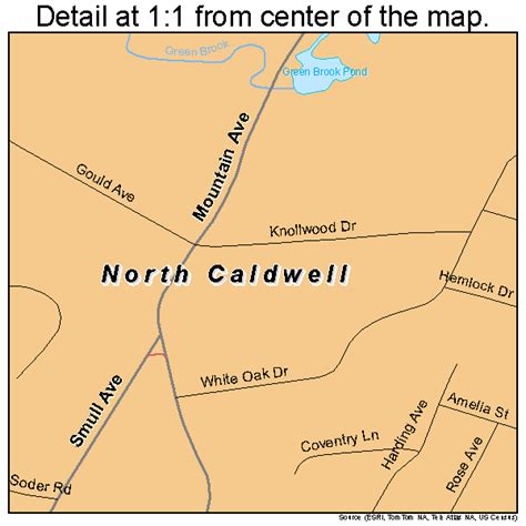 North Caldwell New Jersey Street Map 3452620