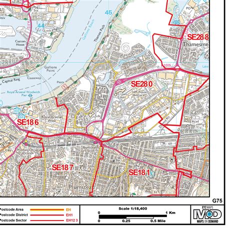 Wolverhampton - WV- Postcode Wall Map : XYZ Maps