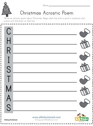 Acrostic Poem Worksheet - Printable Sheet Education