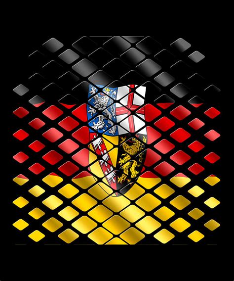 Saarland Flag Digital Art by LionnoiL - Fine Art America