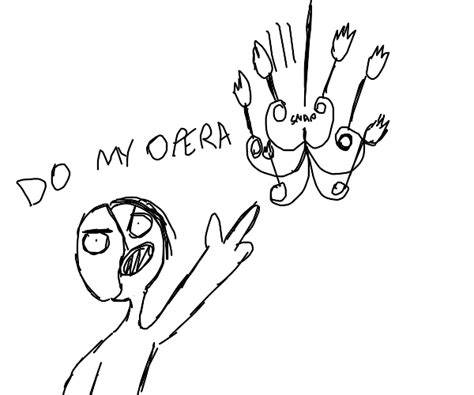 Phantom of the opera chandelier crash - Drawception