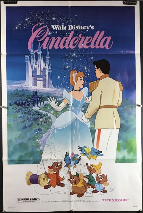 CINDERELLA, Original Vintage Walt Disney Movie Poster - Original Vintage Movie Posters