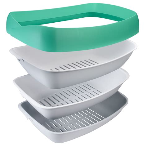 Luuup Litter Box - 3 Sifting Tray Cat Litter Box- Easy to Clean with ...