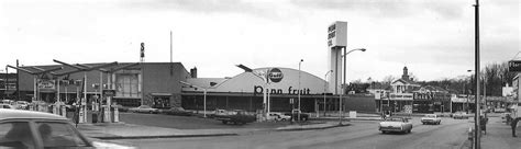 A view of downtown Willow Grove PA from the 1960s showing the Penn Fruit Co. grocery store and ...