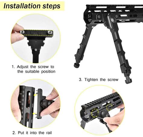 7.5-9 Inches Tactical Two-Piece Bipod for M-LOK Rail - BipodFactory