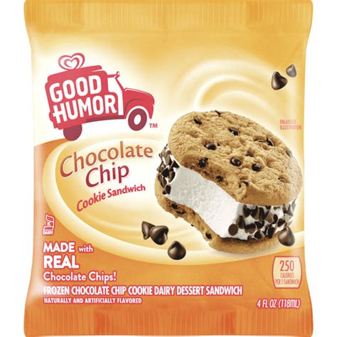 Good Humor Ice Cream & Desserts Chocolate Chip Cookie Sandwich, 1 ct ...