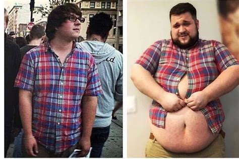 Graduate gains 12 stone by gorging on 5,000 calories – and wants to weigh a quarter of a ton ...