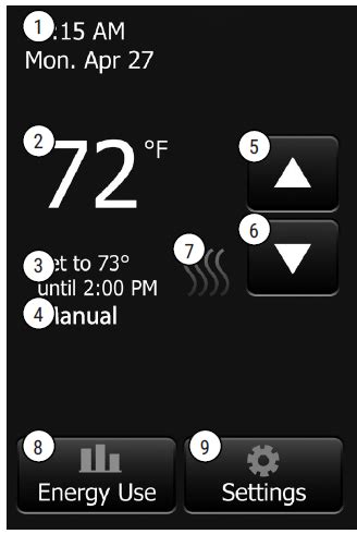 Nuheat Home Touchscreen Programmable Thermostat Operating Manual - thermostat.guide