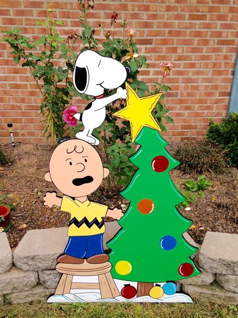 christmas peanuts yard art decoration, snoopy christmas yard art decoration. time to d ...