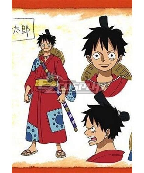 One Piece Wano Country Arc Monkey D Luffy Kimono Cosplay Costume # ...