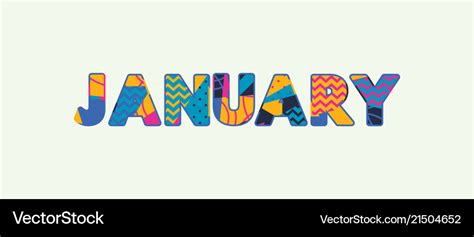 January concept word art Royalty Free Vector Image