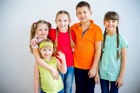 Happy kids smiling stock photo. Image of multicolored - 89579492