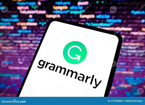 April 19, 2023, Brazil. in this Photo Illustration, the Grammarly Logo is Displayed on a ...