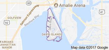 Map of Davis Islands | Davis island, Island, Map