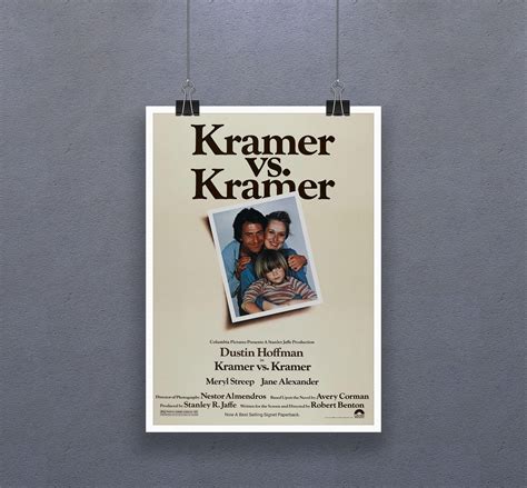 Kramer-vs-Kramer 1979 Poster American Legal Drama Film | Etsy