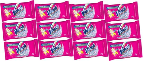 Vanish Fabric Stain Remover Pre-Treat Stain Bar, 75g, Pack of 12, Targeted Stain Action, Removes ...