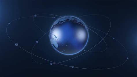 Looped Digital Globe Abstract 3D Rendering of a Earth Globe with ...