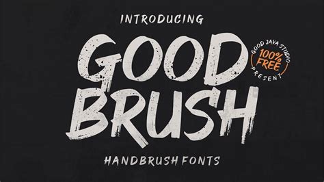 Good Brush Free Font · Pinspiry | Brush font, Brush fonts free, Lettering fonts