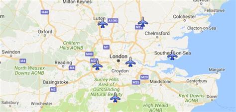 Map Of London Airports Uk - Map