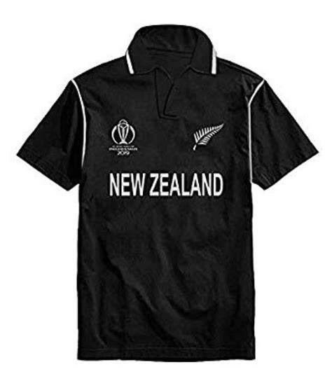 New Zealand Cricket Jersey Black Polyester Jersey - Buy New Zealand ...