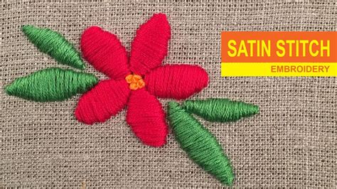 Satin Stitch Embroidery - YouTube